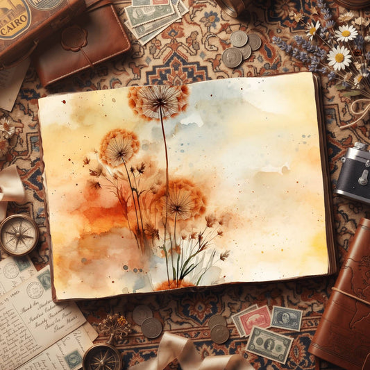 Dandelions Digital Papers