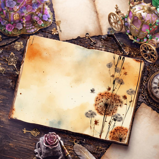 Dandelions Digital Papers