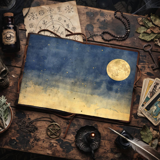 Dark Night Moon Digital Papers