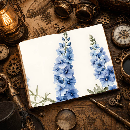 Delphiniums Digital Papers