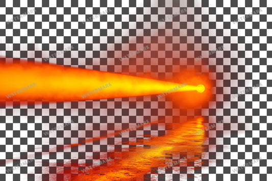 Directional Orange Light Sharp Focused Transparent Overlay Pngs