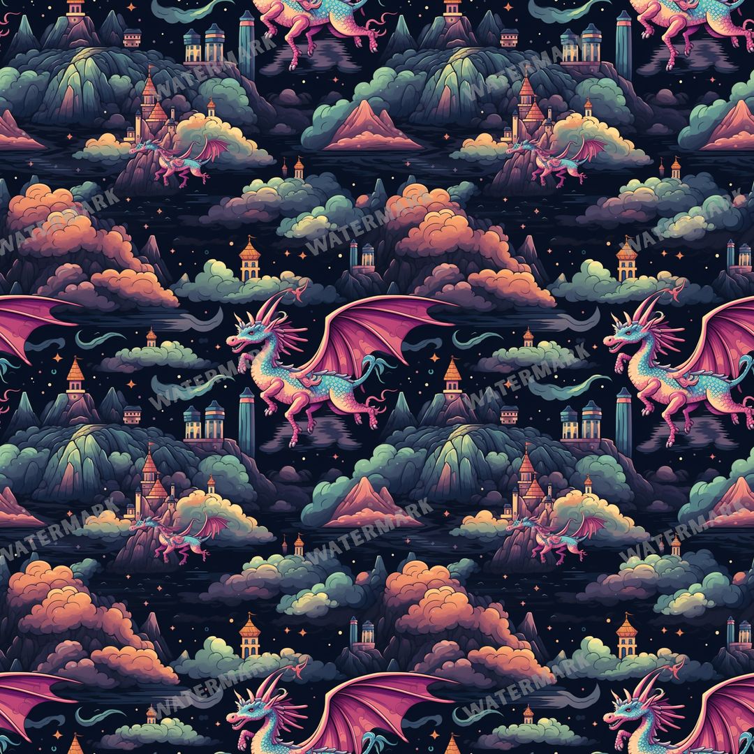 Dragons Seamless Pattern
