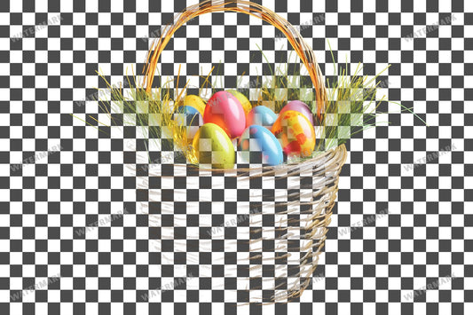 Easter Basket Transparent Overlay Pngs
