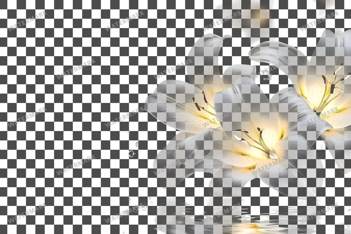 Easter Lilies Transparent Overlay Pngs