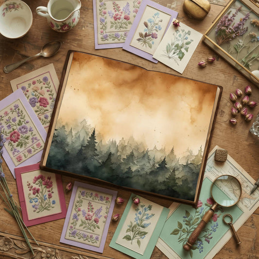 Evergreen Forest Digital Papers