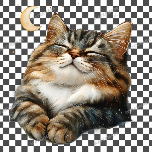 Faded Celestial Cat Clipart Pngs