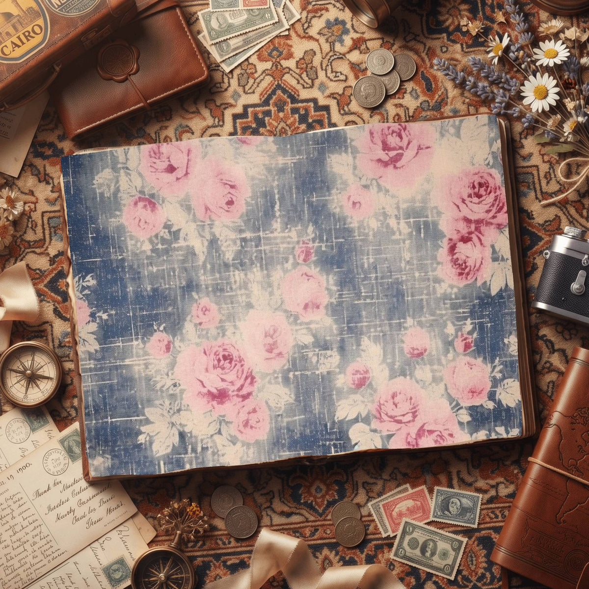 Faded Rose Digital Papers
