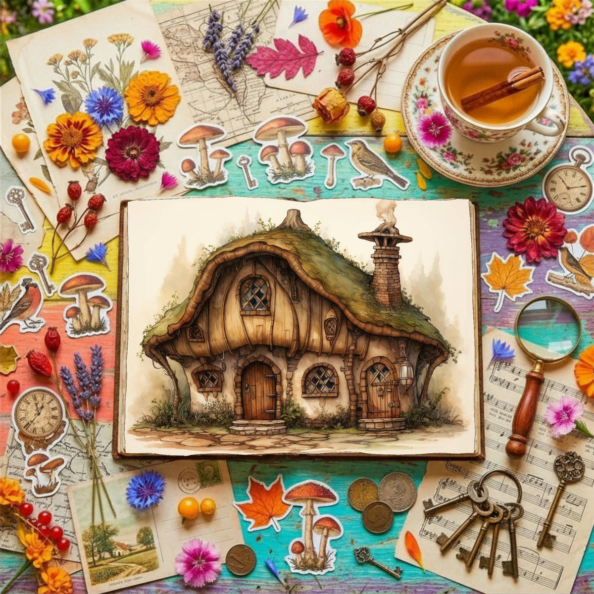 Fairy Cottage Digital Papers