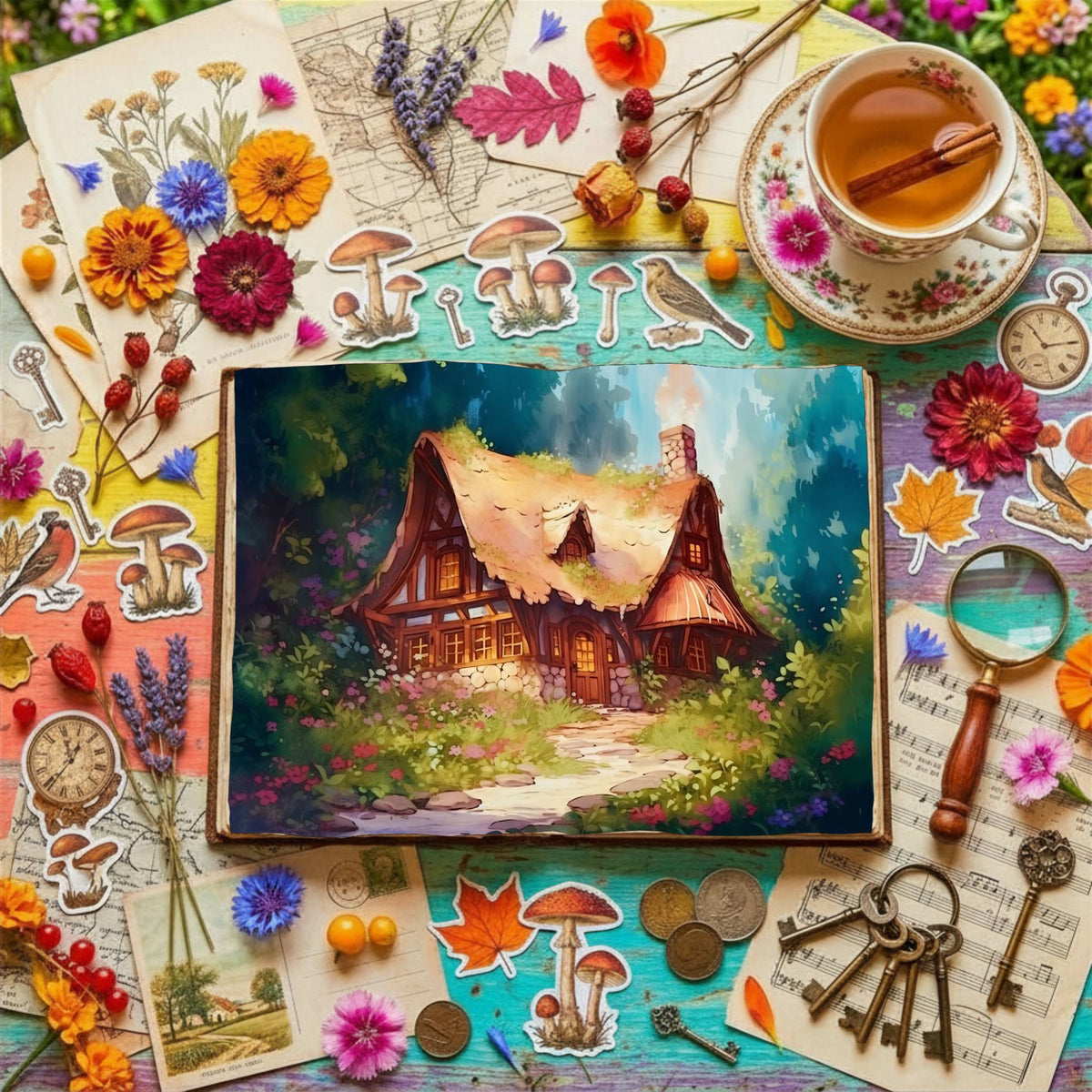 Fairy Cottage Digital Papers