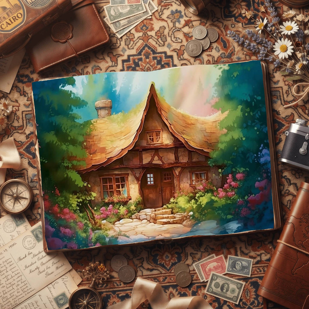 Fairy Cottages Digital Papers