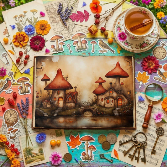 Fairy Houses Digital Papers