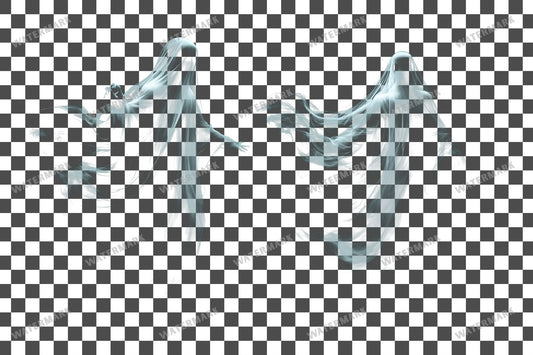 Floating Ghosts Transparent Overlay Pngs