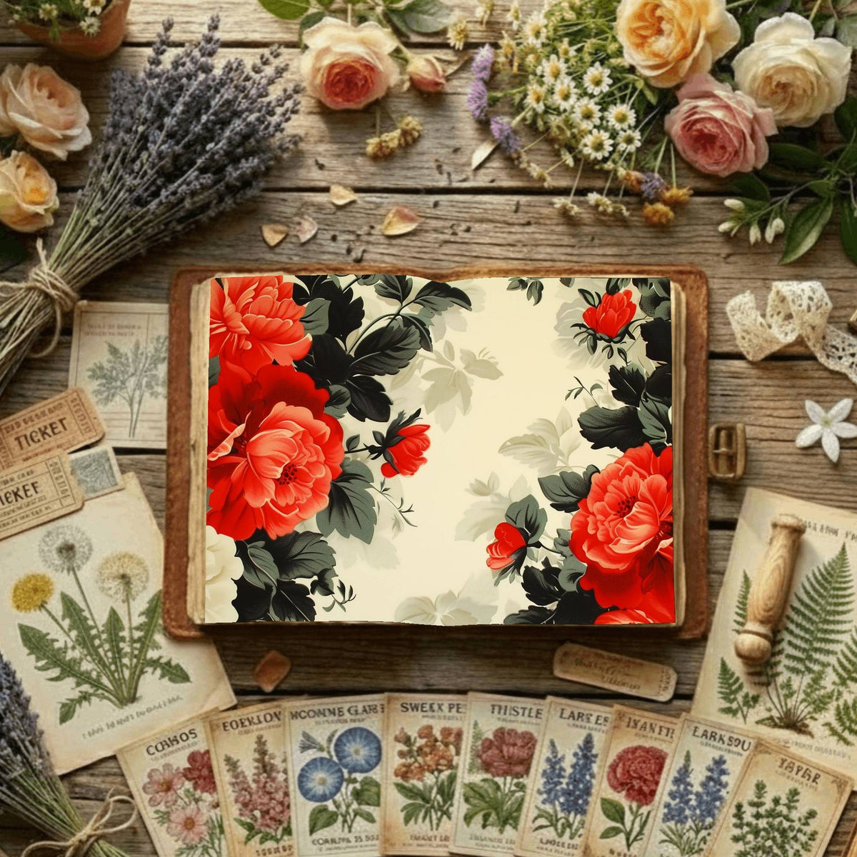 Floral Digital Papers