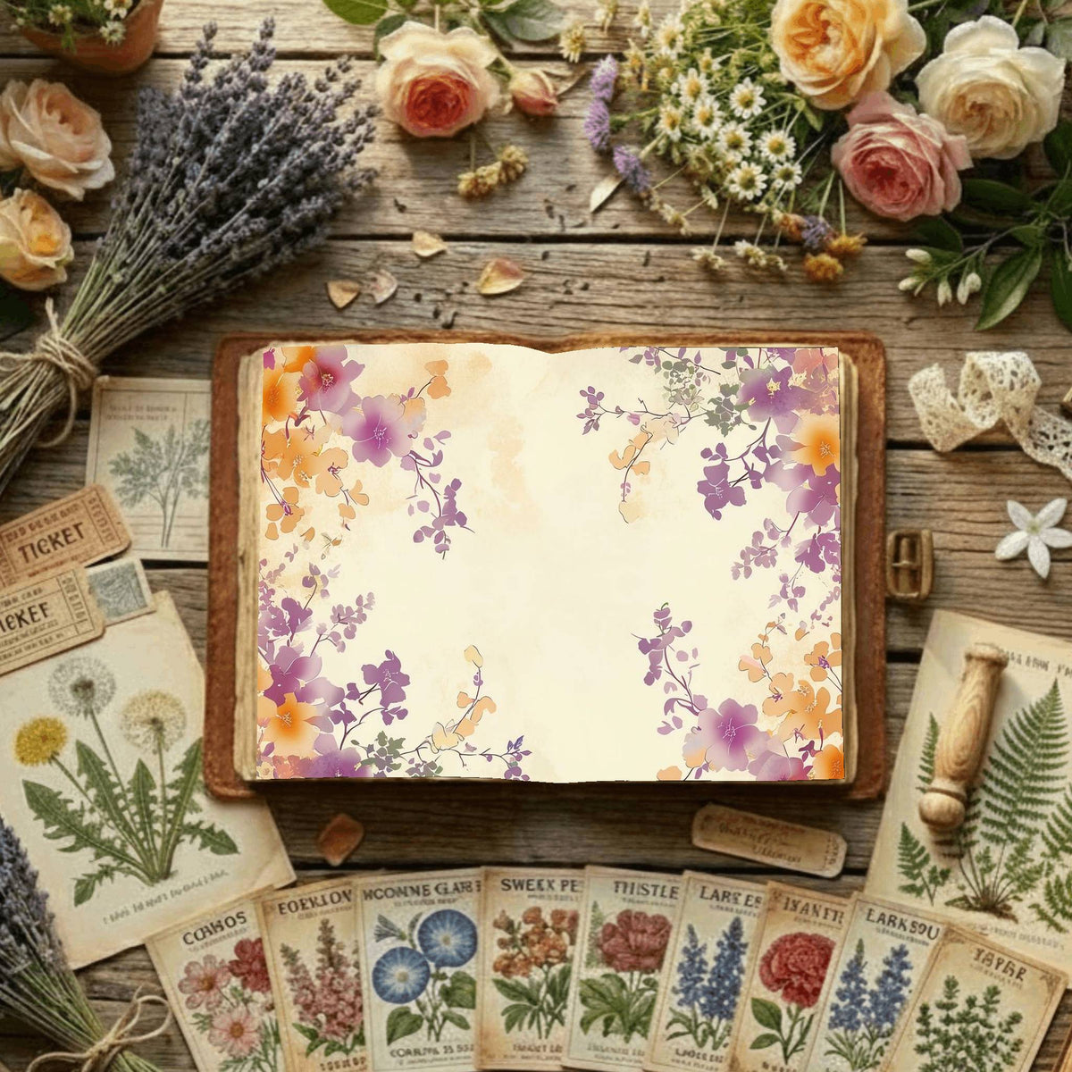 Floral Digital Papers
