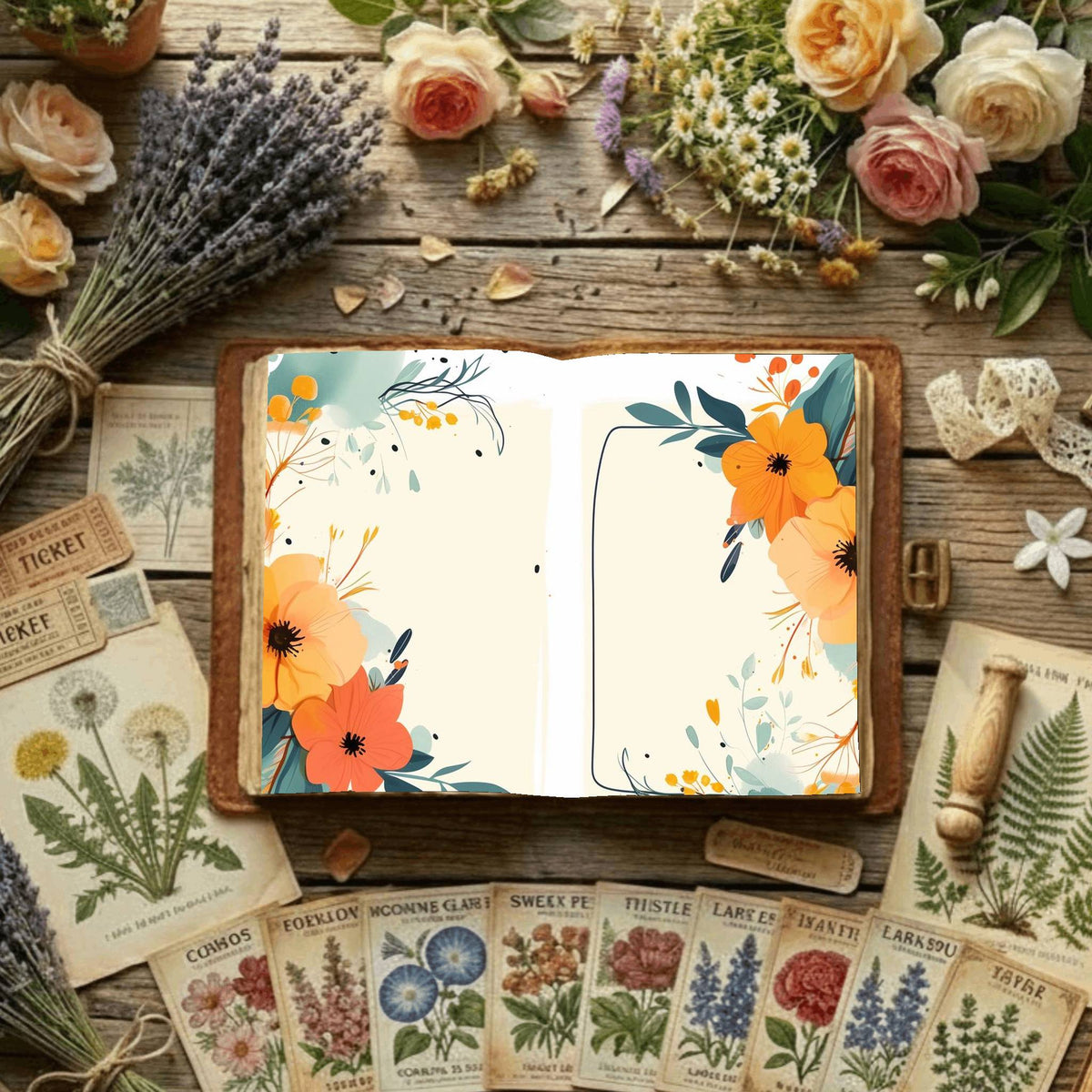 Floral Digital Papers