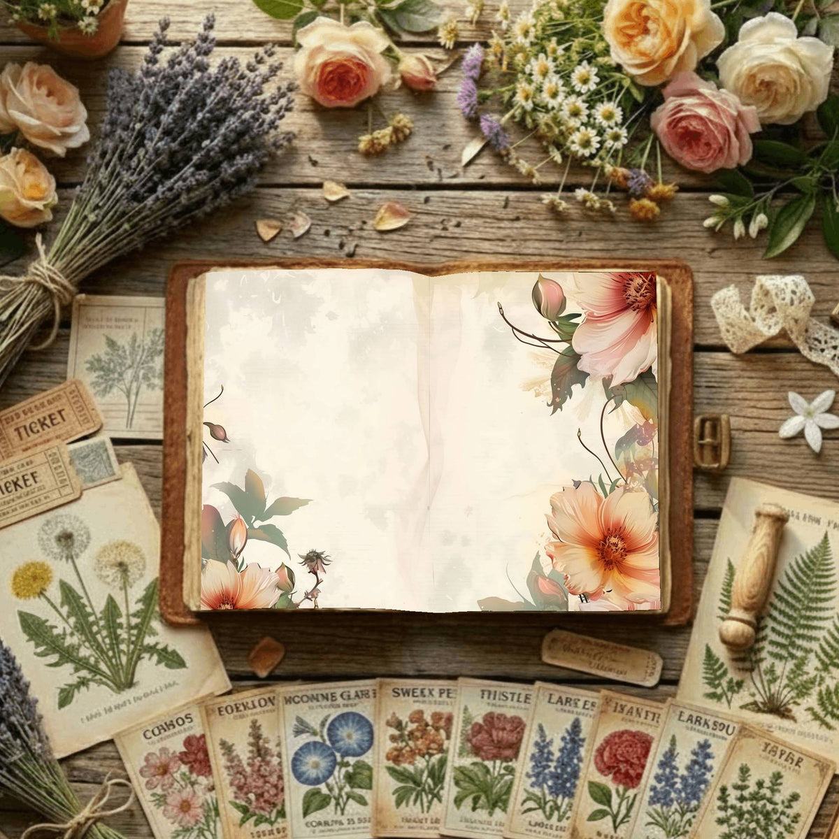 Floral Digital Papers