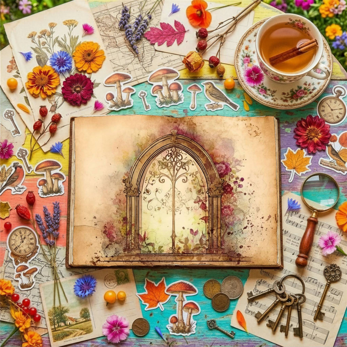 Floral Arches Digital Papers