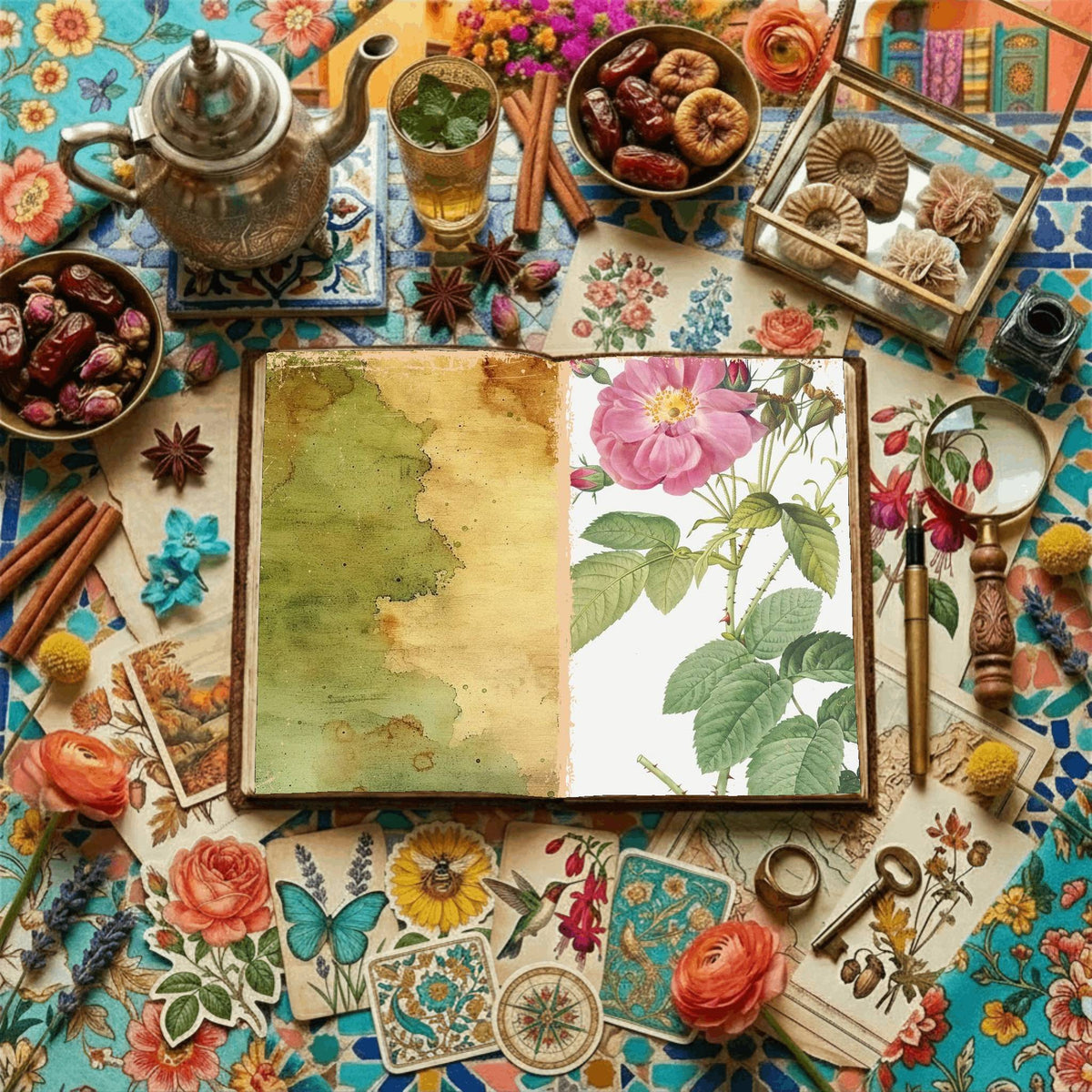Floral Illustrations Digital Papers