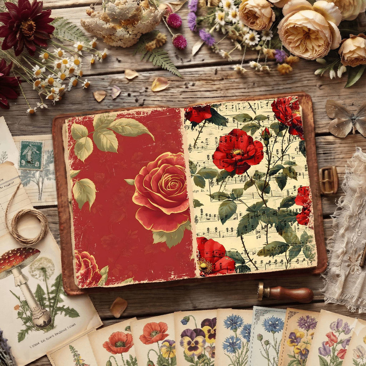 Floral Illustrations Digital Papers