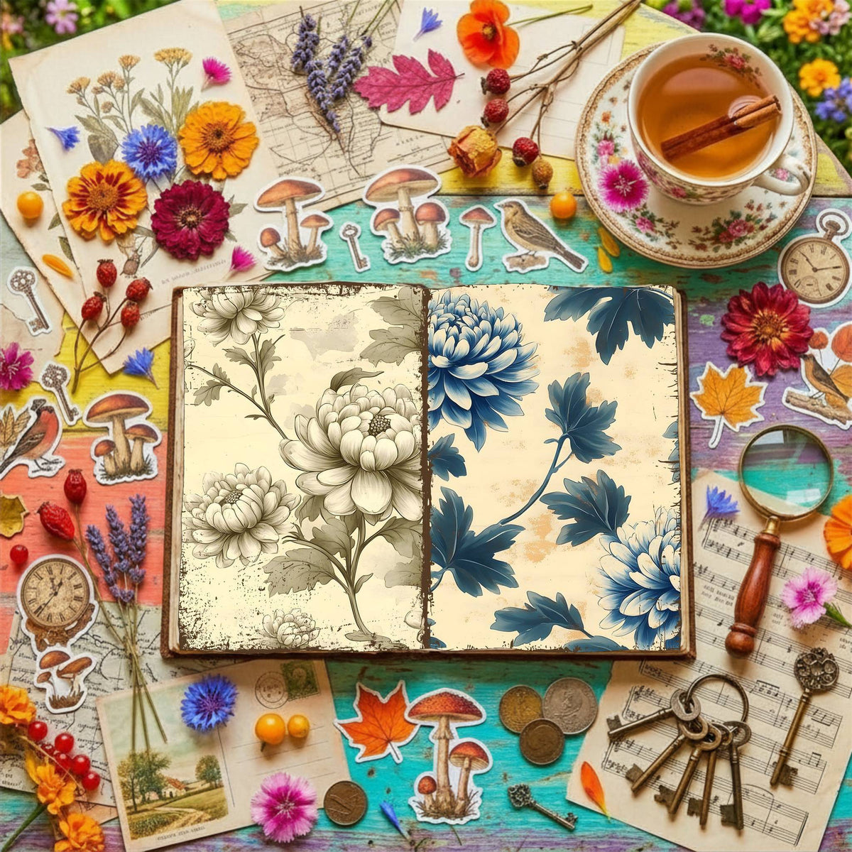 Floral Digital Papers