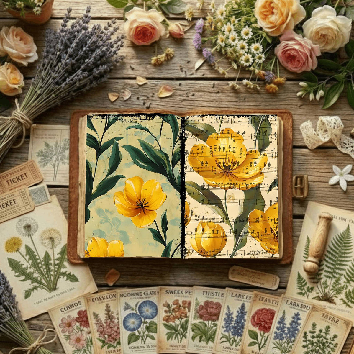 Floral Digital Papers