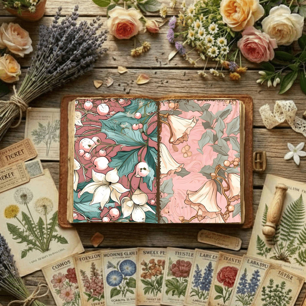 Floral Digital Papers