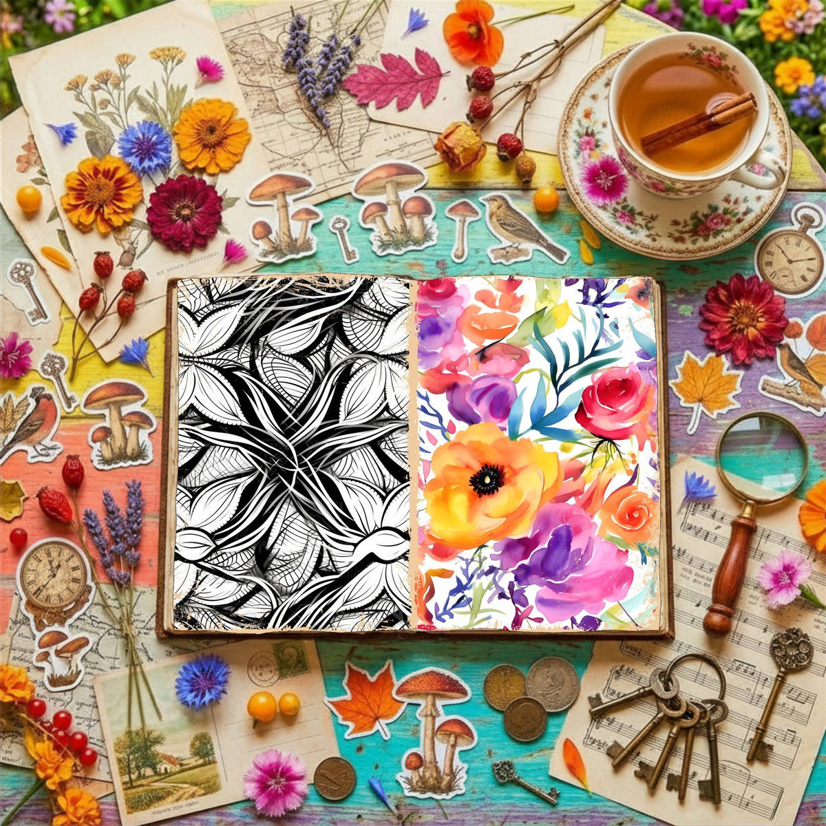 Floral Digital Papers