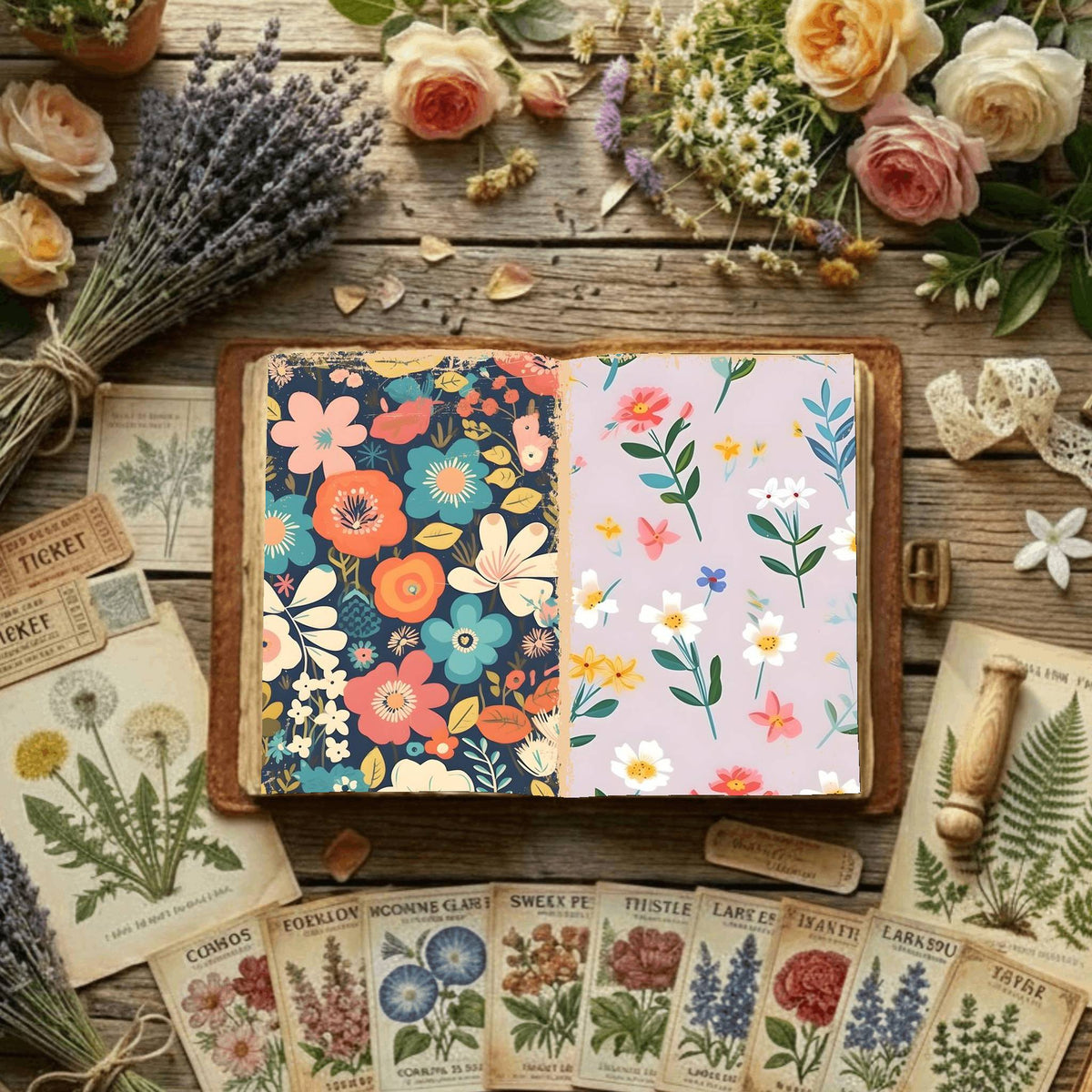 Floral Digital Papers