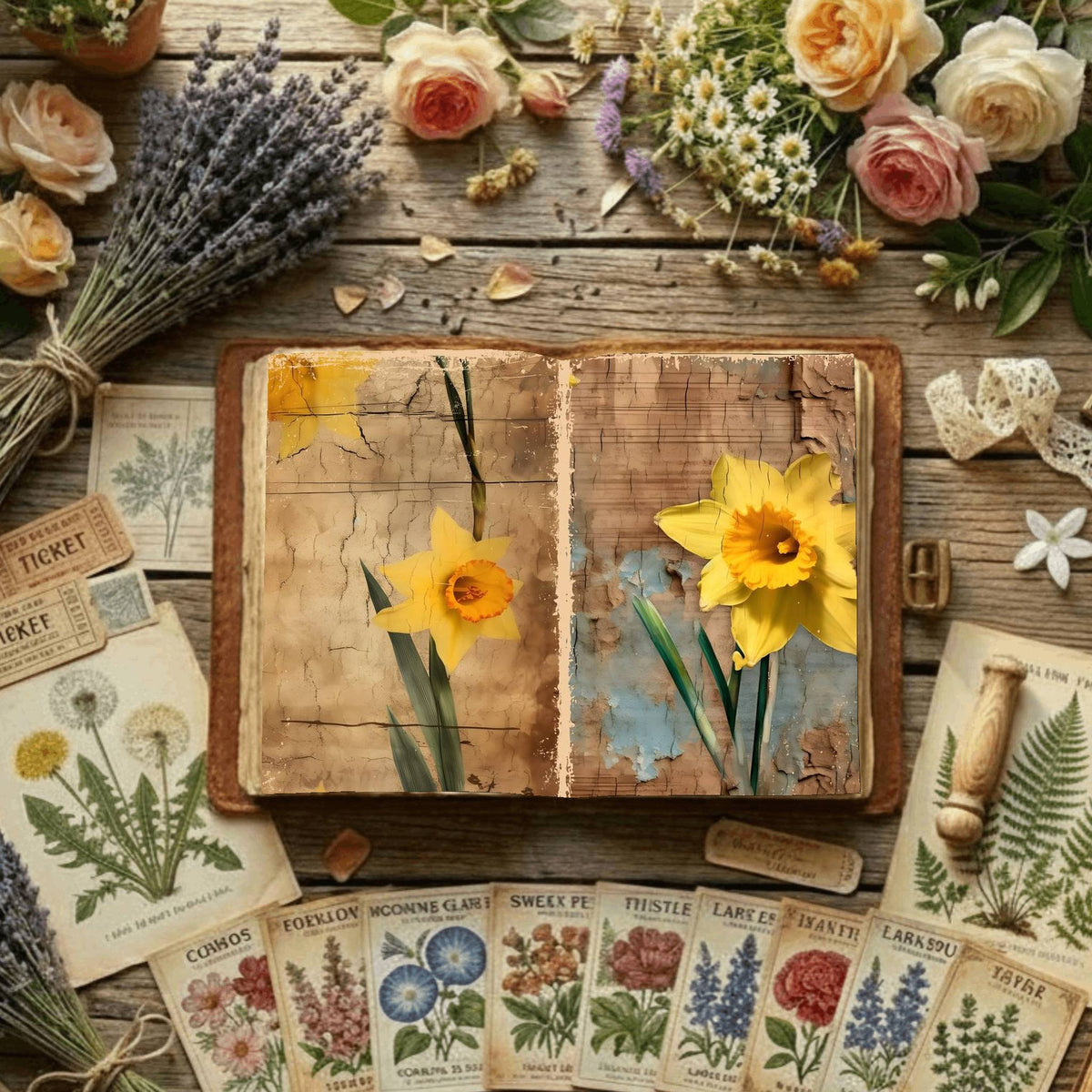 Floral Digital Papers