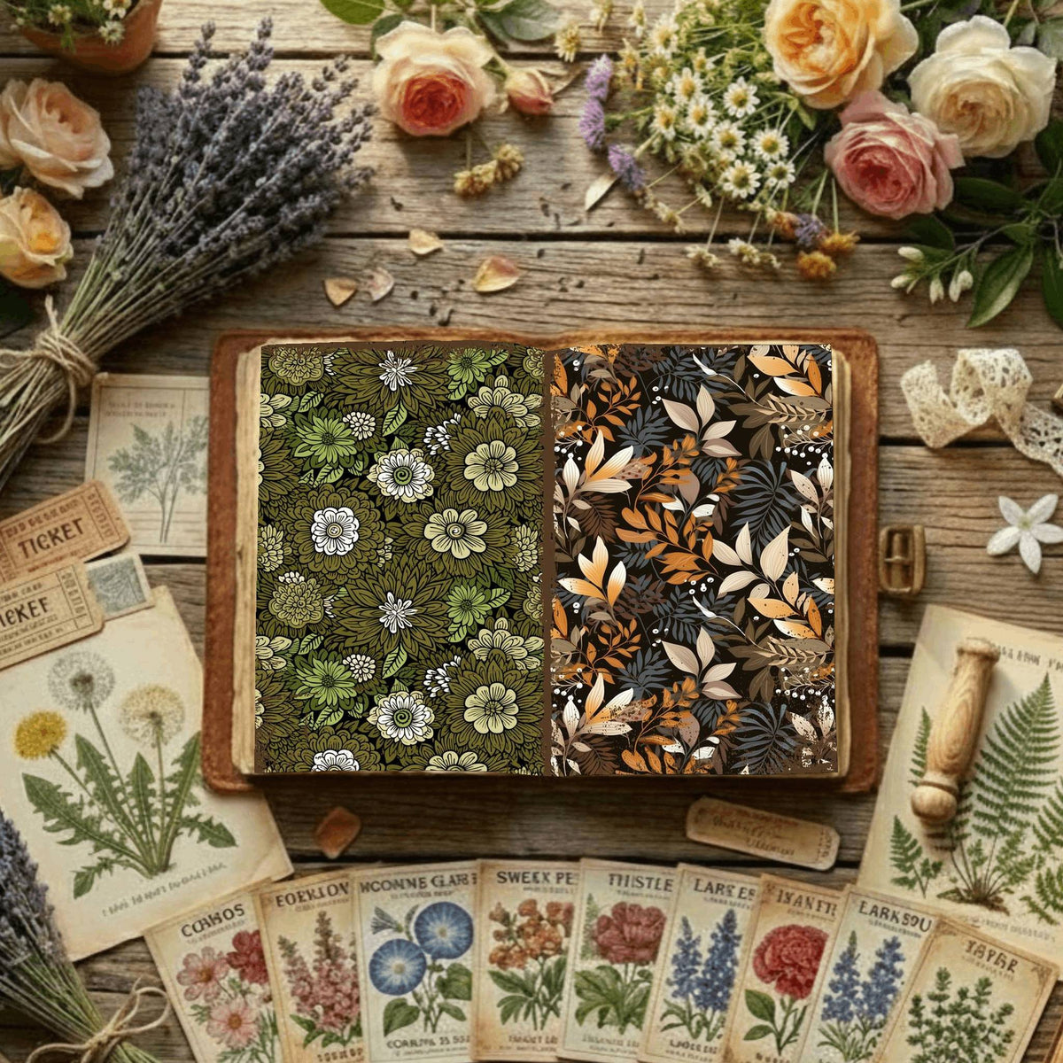 Floral Digital Papers