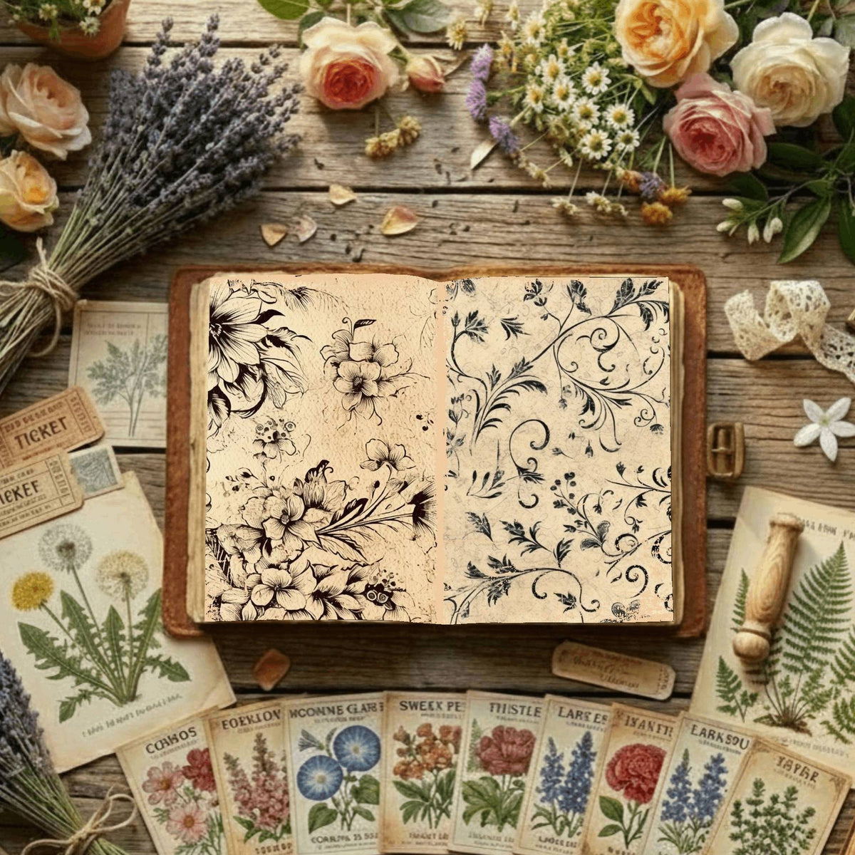 Floral Digital Papers