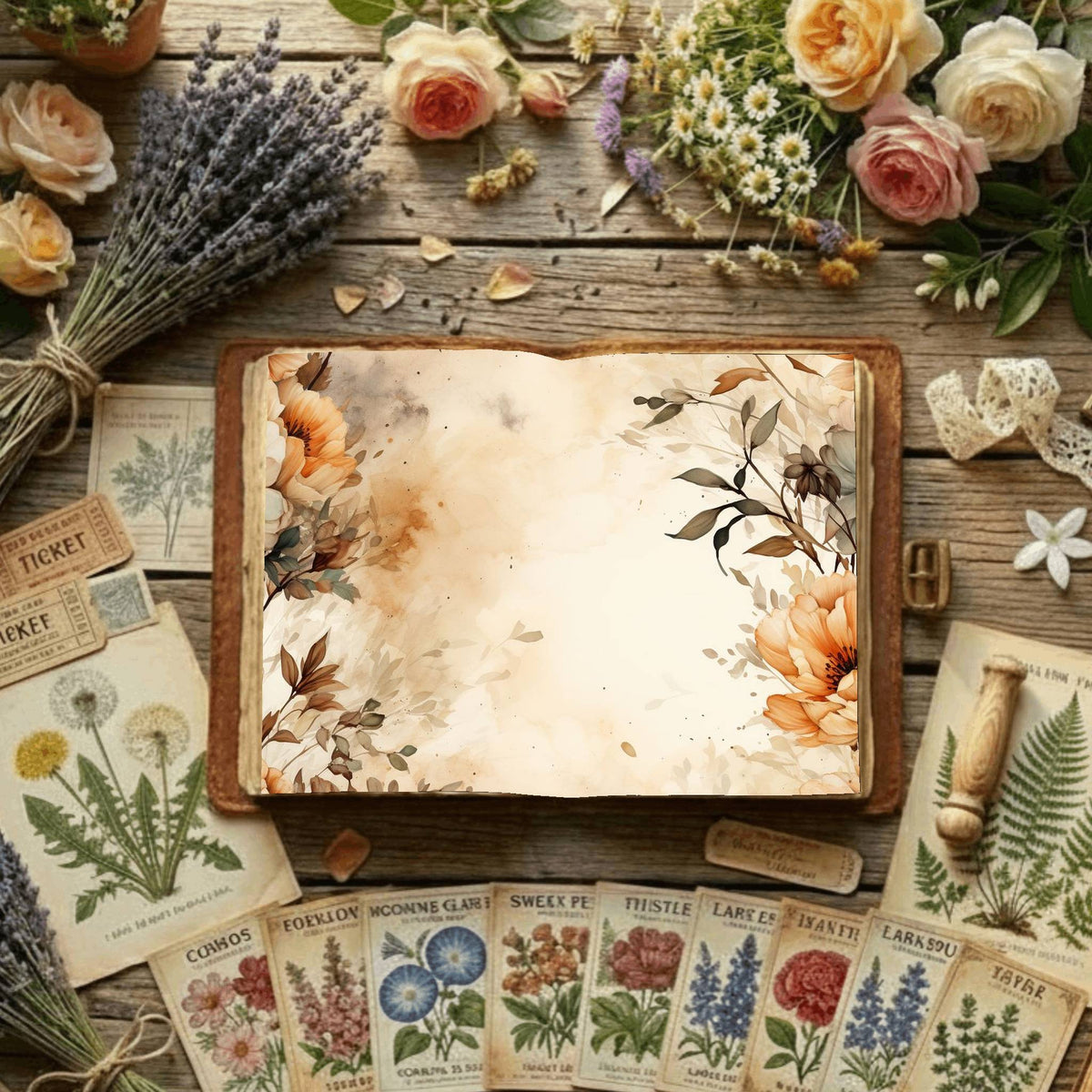 Floral Digital Papers