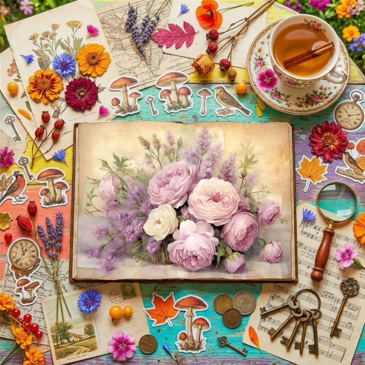 Flower Bouquet Digital Papers