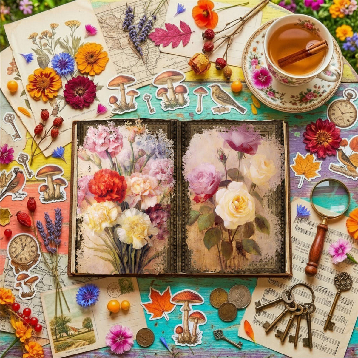 Flower Bunches Digital Papers
