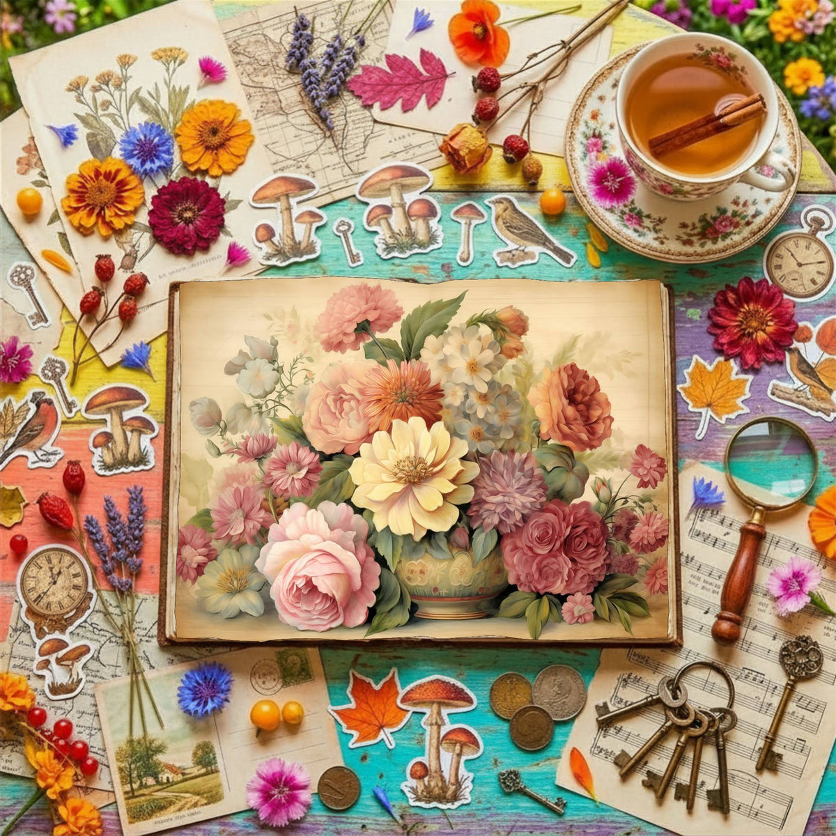 Flowerbouquet Digital Papers