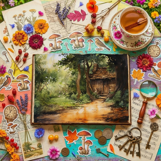 Forest Cabin Digital Papers
