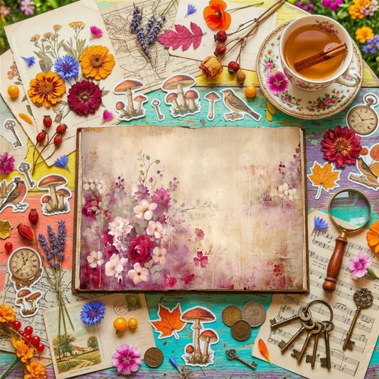 Fuchsia Flowers Digital Papers