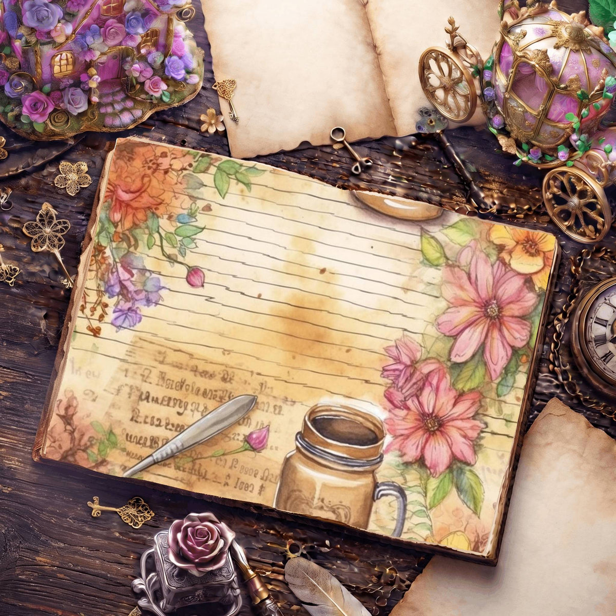 Garden Cafe Digital Papers