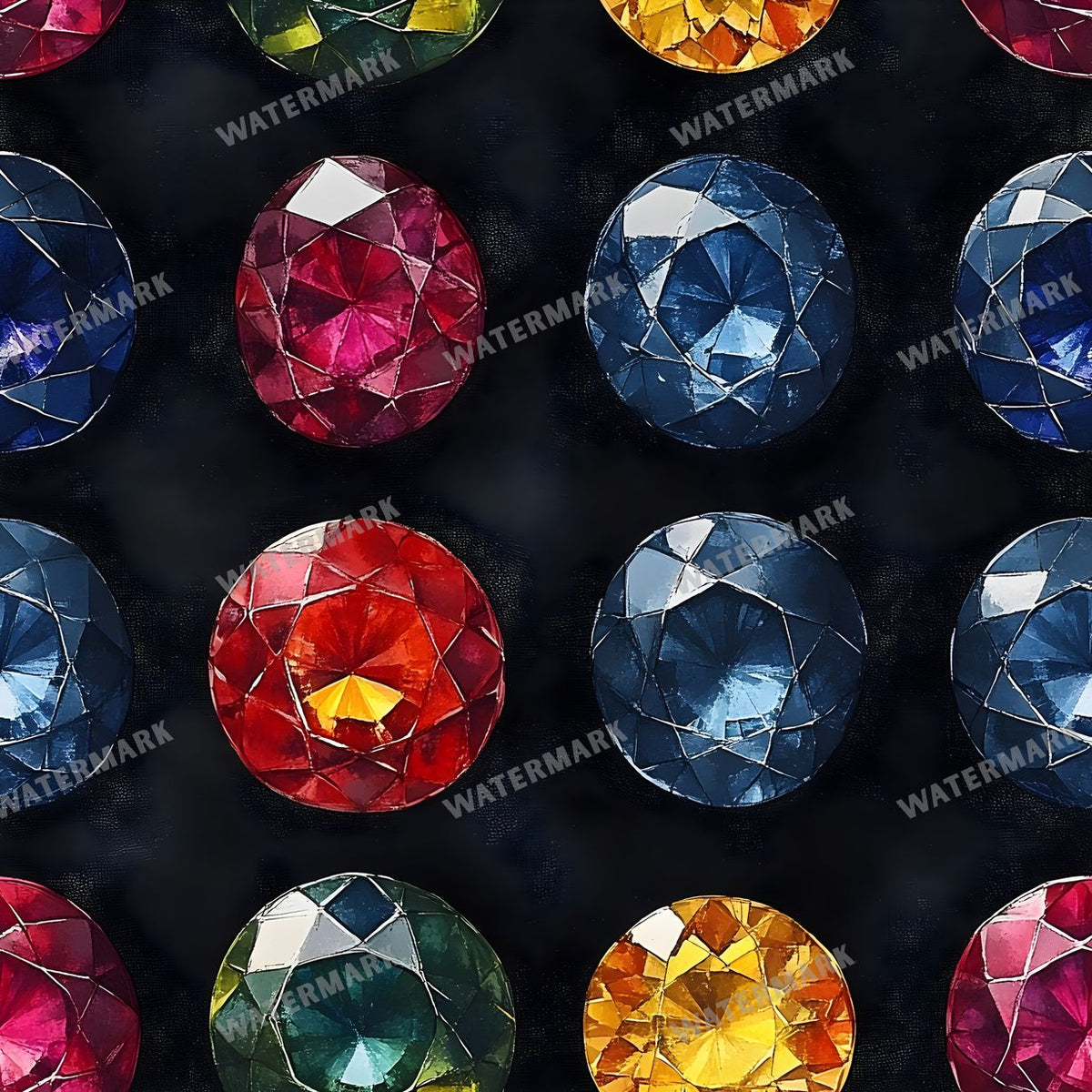 Gems Seamless Pattern