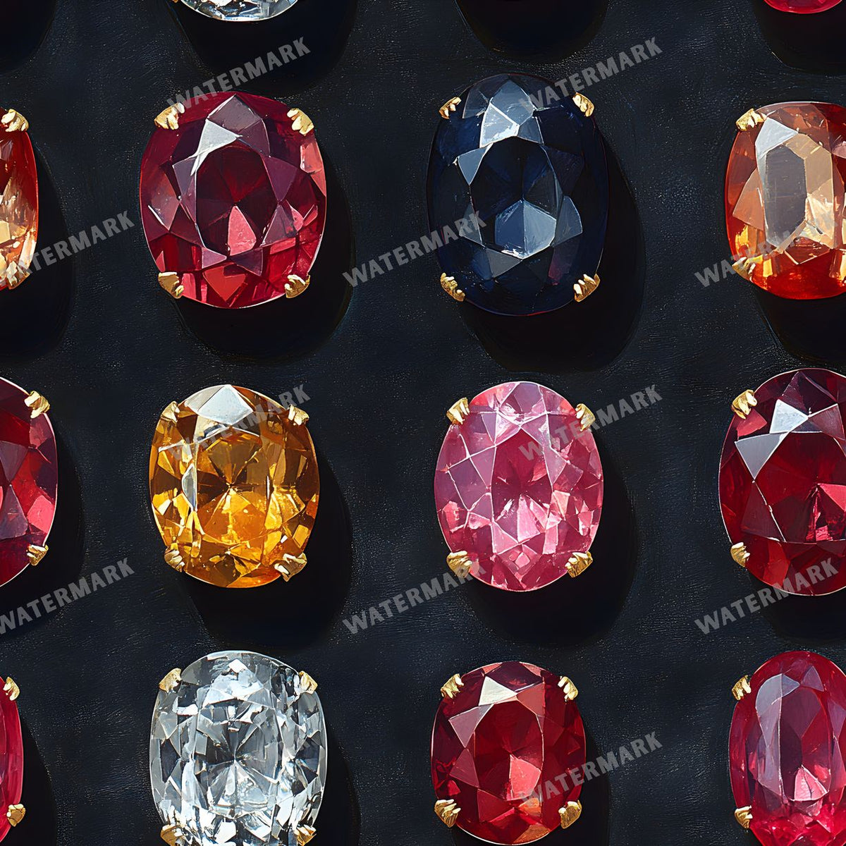 Gems Seamless Pattern