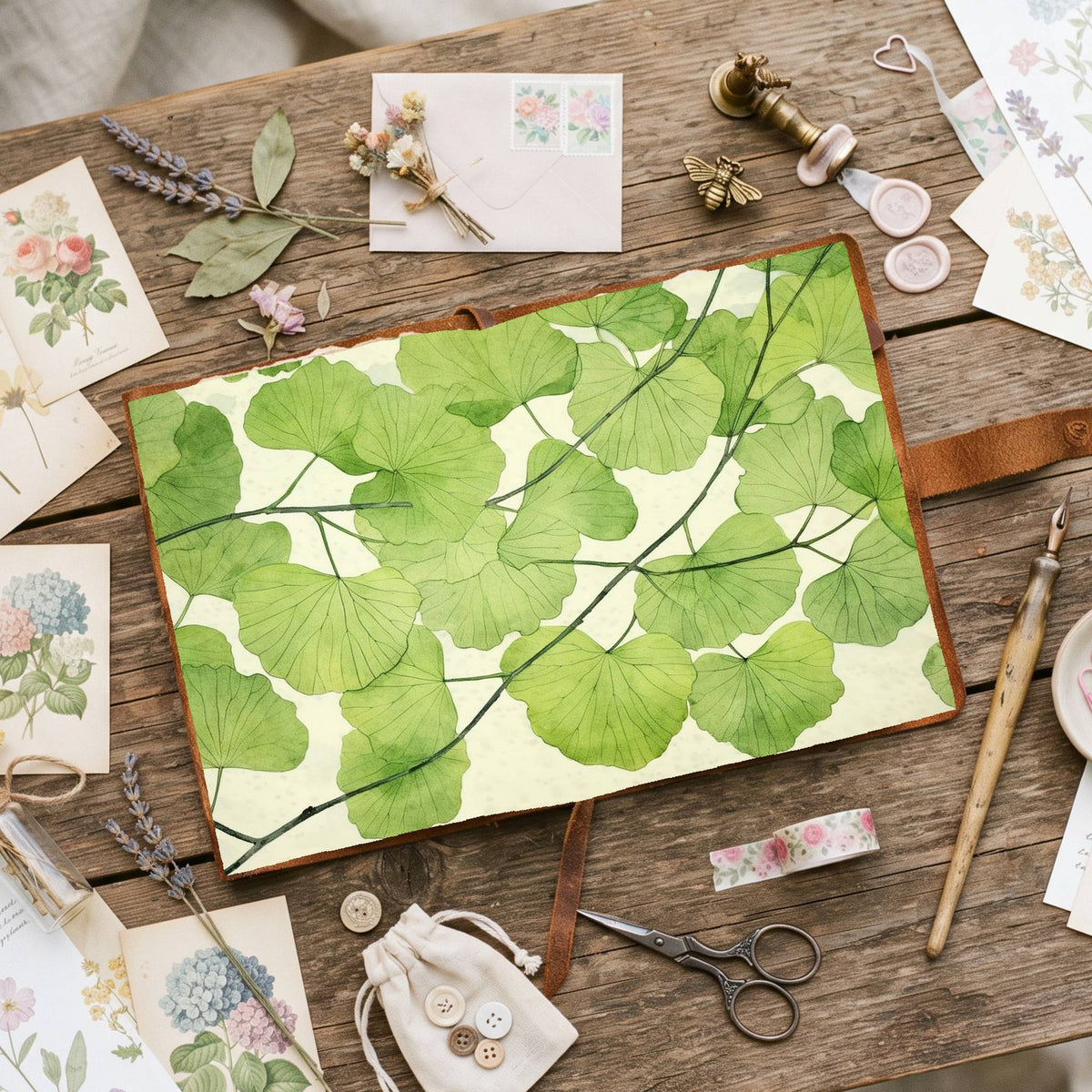 Ginkgo Leaves Digital Papers