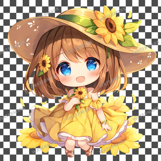 Girlsunflower Clipart Pngs