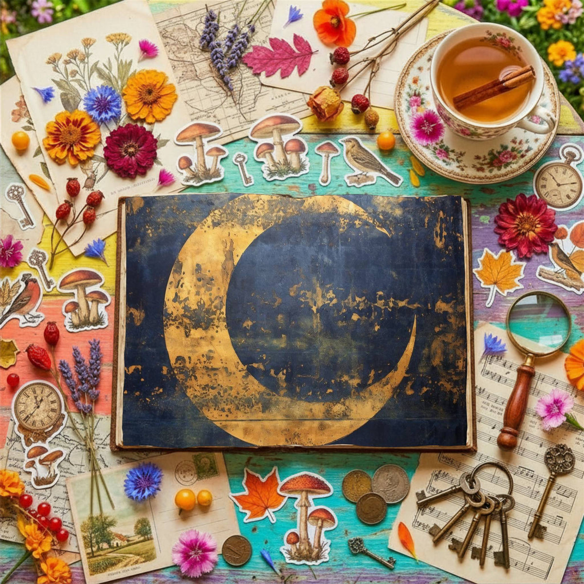 Gold Moon Digital Papers