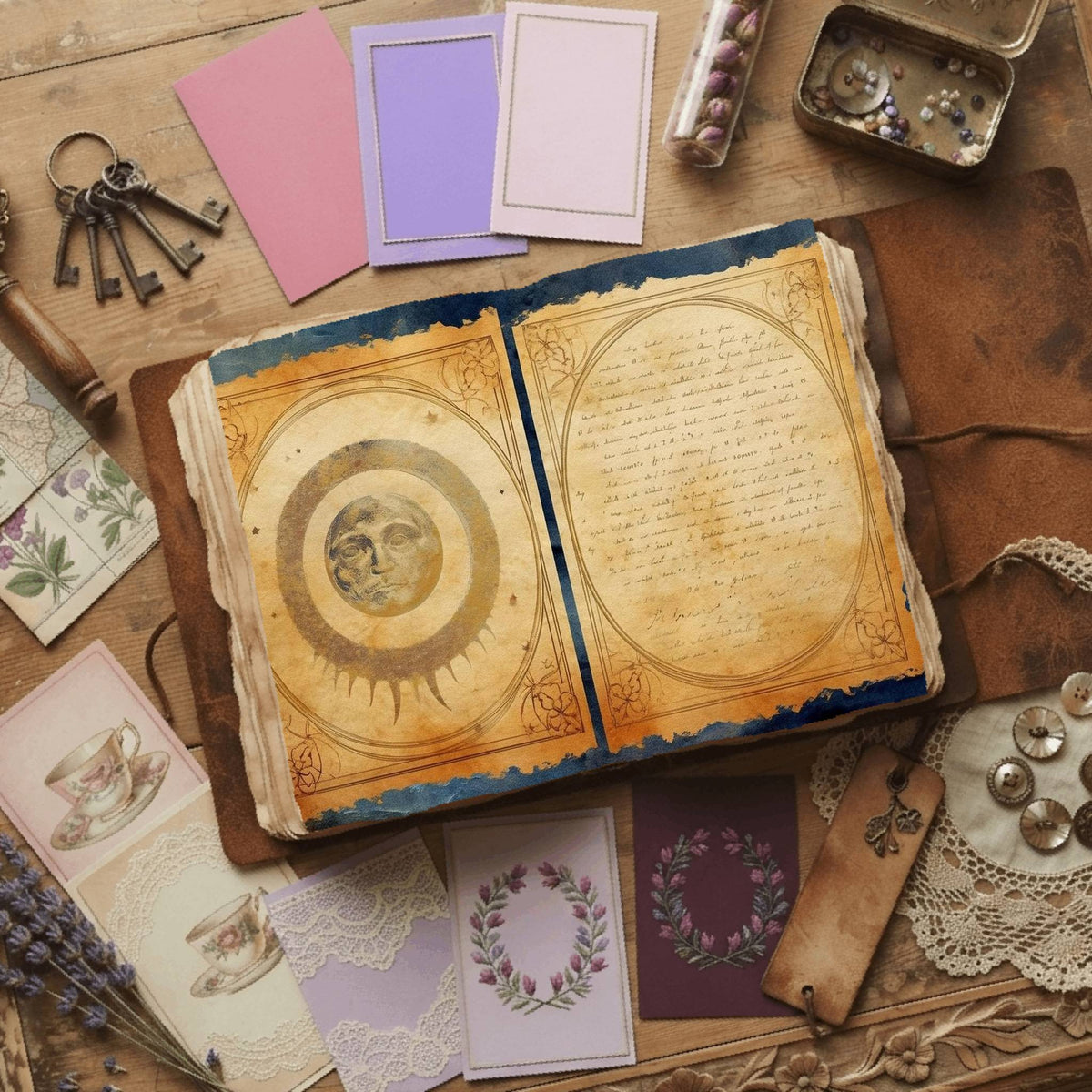 Gold Moon Digital Papers