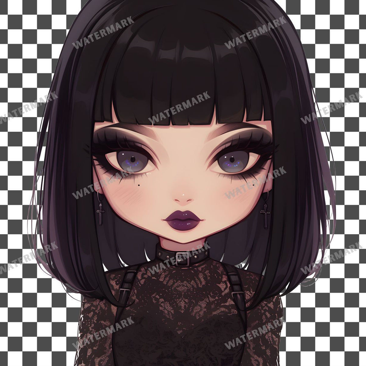 Goth Girl Clipart Pngs