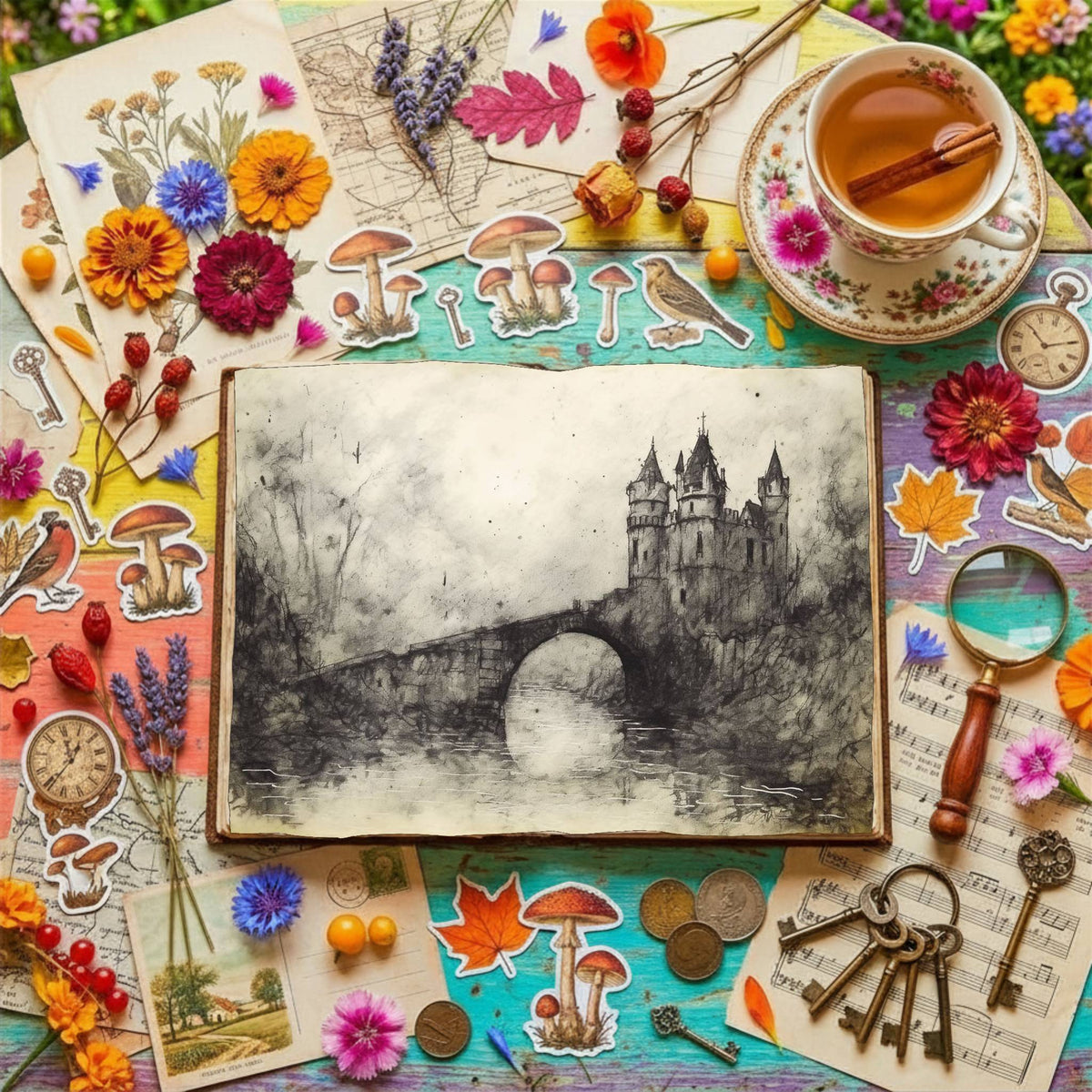 Gothic Bridge Digital Papers