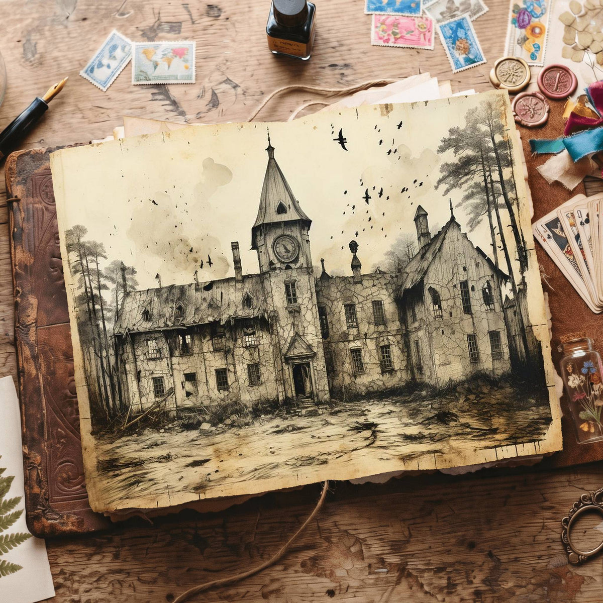 Gothic Buildings Digital Papers