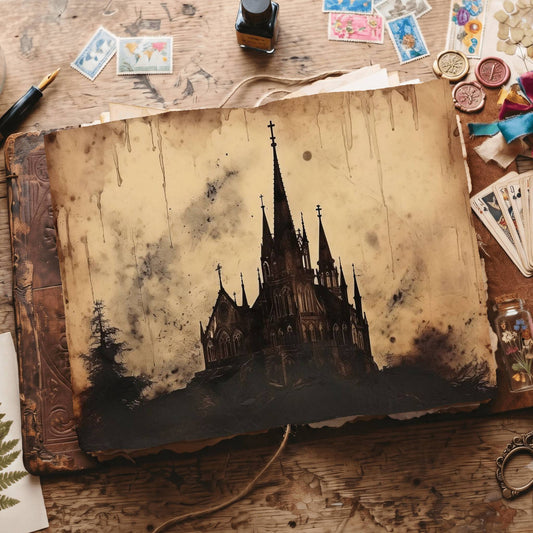 Gothic Castle Digital Papers