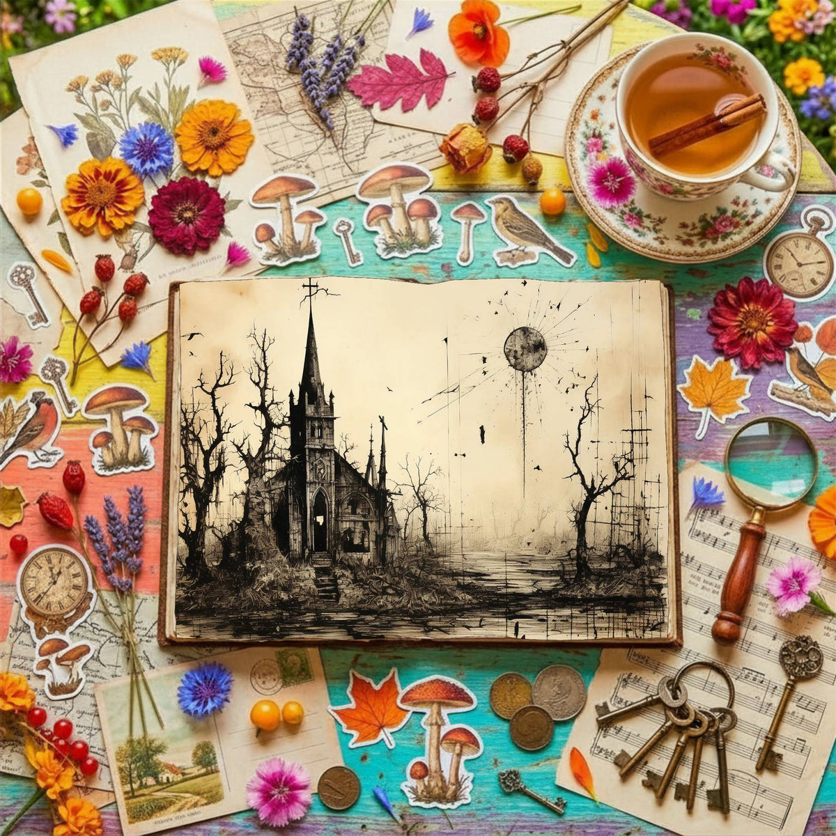 Gothic Castle Digital Papers