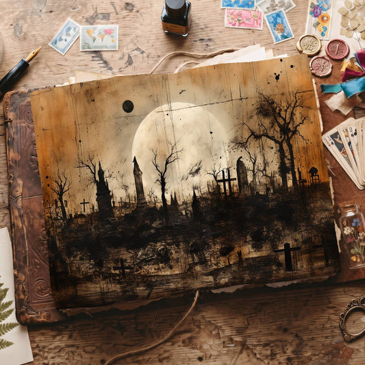 Gothic Cemetery Digital Papers